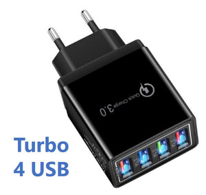 Carregador Turbo 4 entradas USB